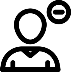 Remove User Outline Icon Svg Set, Free Vectors File